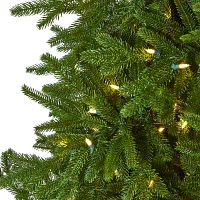 Nearly Natural Real Touch Faux 7 Foot Pre-Lit Fir Christmas Tree