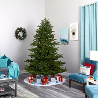 Nearly Natural Real Touch Faux 7 1/2 Foot Pre-Lit Spruce Christmas Tree