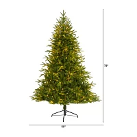 Nearly Natural Mountain Faux 6 Foot Pre-Lit Fir Christmas Tree