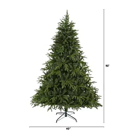 Nearly Natural Mountain Natural Look Faux 7 1/2 Foot Pre-Lit Fir Christmas Tree