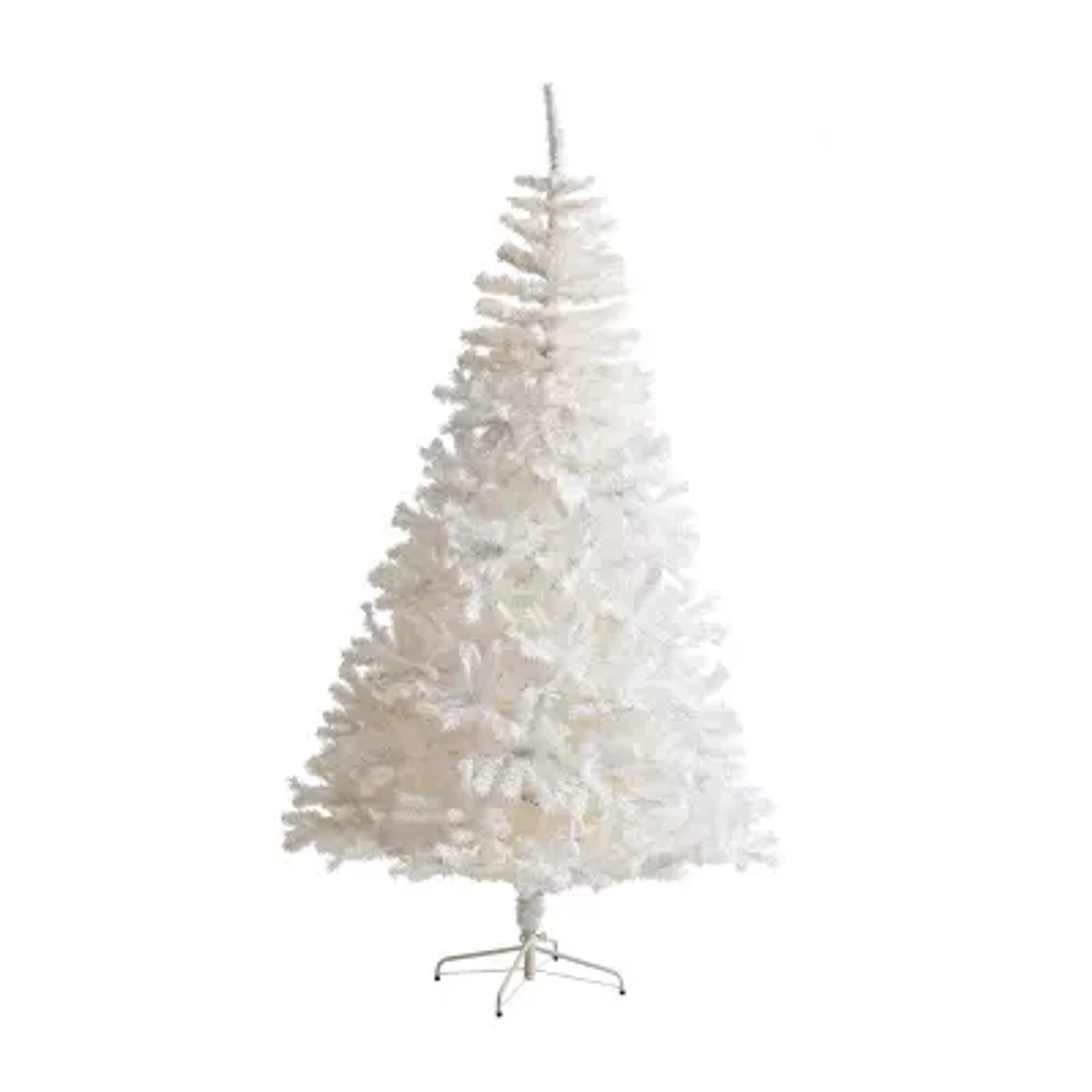 Nearly Natural White With 1500 Branches 8 Foot Christmas Tree