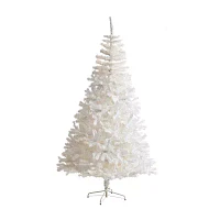 Nearly Natural White With 1500 Branches 8 Foot Christmas Tree