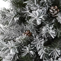 Nearly Natural Flocked White 6 Foot Pine Christmas Tree