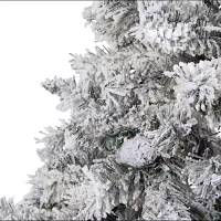 Nearly Natural Flocked White Foot Pine Christmas Tree