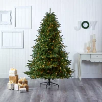 Nearly Natural South Carolina Faux 7 Foot Pre-Lit Spruce Christmas Tree