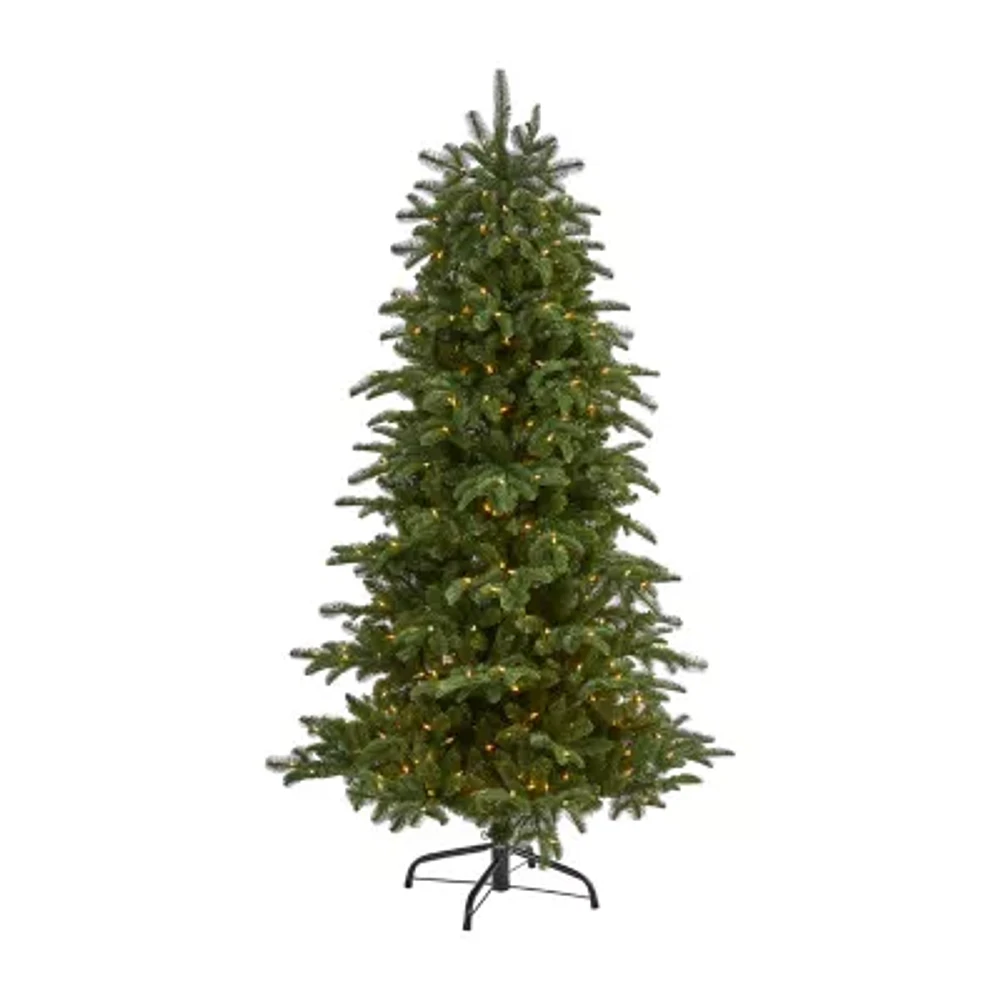 Nearly Natural South Carolina 6 Foot Pre-Lit Fir Christmas Tree