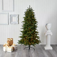 Nearly Natural South Carolina 6 Foot Pre-Lit Fir Christmas Tree