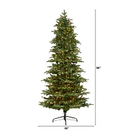 Nearly Natural South Carolina Faux 8 Foot Pre-Lit Fir Christmas Tree