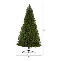 Nearly Natural 9 Foot Pre-Lit Fir Christmas Tree