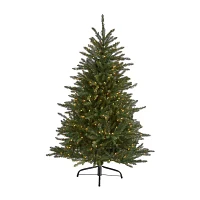 Nearly Natural 5 Foot Pre-Lit Fir Christmas Tree