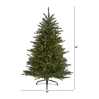 Nearly Natural 5 Foot Pre-Lit Fir Christmas Tree