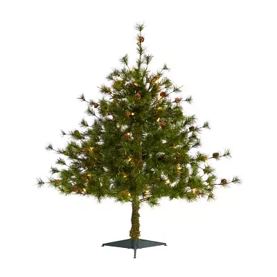 Nearly Natural Colorado Mountain Faux 3 Foot Pre-Lit Pine Christmas Tree