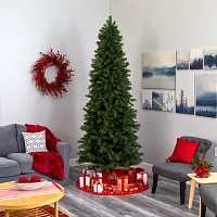 Nearly Natural Slim 9 Foot Pre-Lit Pine Christmas Tree