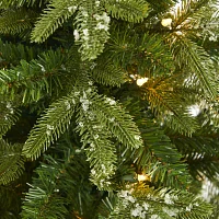 Nearly Natural Snowed 4 Foot Pre-Lit Fir Christmas Tree