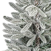 Nearly Natural Flocked 4 Foot Pre-Lit Spruce Christmas Tree