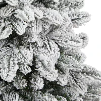 Nearly Natural Flocked Faux 4 Foot Pre-Lit Fir Christmas Tree