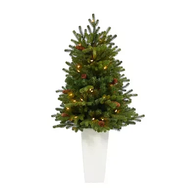 Nearly Natural Mountain 3 1/2 Foot Pre-Lit Fir Christmas Tree