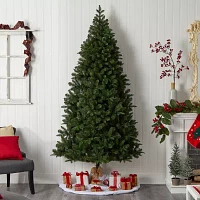 Nearly Natural Flat Back Faux 8 Foot Pre-Lit Spruce Christmas Tree