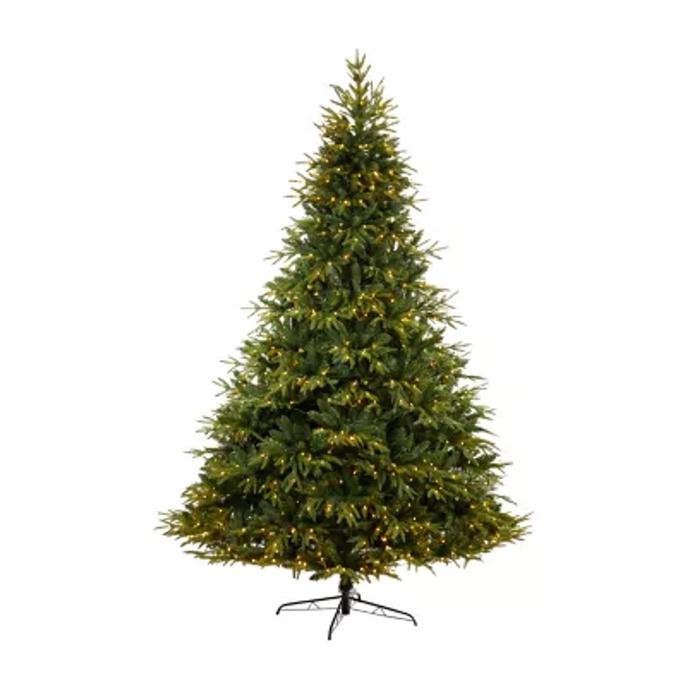 Nearly Natural Faux Multi Lites 9 Foot Pre-Lit Fir Christmas Tree