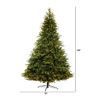 Nearly Natural Faux Multi Lites 9 Foot Pre-Lit Fir Christmas Tree