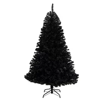 Nearly Natural Black Faux Foot Pre-Lit Christmas Tree