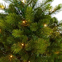 Nearly Natural Slim Faux 4 Foot Pre-Lit Spruce Christmas Tree