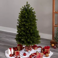 Nearly Natural Slim Faux 4 Foot Pre-Lit Spruce Christmas Tree