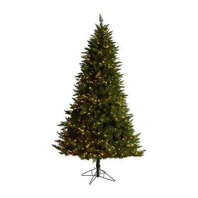 Nearly Natural Faux 7 1/2 Foot Pre-Lit Spruce Christmas Tree