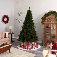 Nearly Natural Green Faux 9 Foot Pre-Lit Spruce Christmas Tree