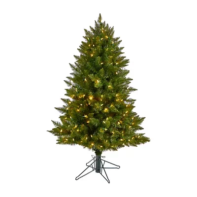 Nearly Natural Vermont Faux 4 Foot Pre-Lit Spruce Christmas Tree