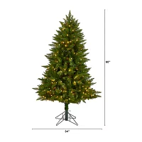 Nearly Natural Vermont Faux 5 Foot Pre-Lit Spruce Christmas Tree