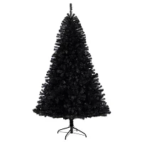 Nearly Natural Black Faux Foot Pre-Lit Christmas Tree