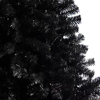 Nearly Natural Black Faux Foot Pre-Lit Christmas Tree