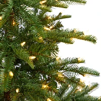 Nearly Natural Layered Faux 5 Foot Pre-Lit Spruce Christmas Tree