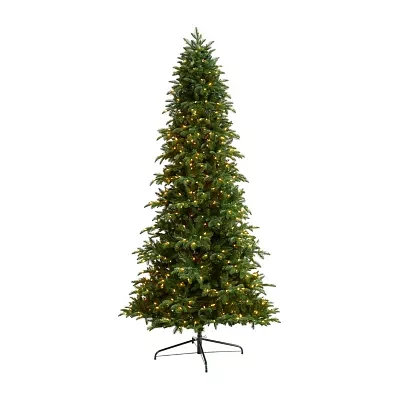 Nearly Natural Faux 9 Foot Pre-Lit Fir Christmas Tree