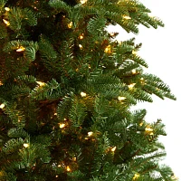 Nearly Natural Faux 9 Foot Pre-Lit Fir Christmas Tree