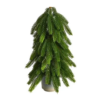 Nearly Natural Faux In Planter 1 1/2 Feet Pine Christmas Tree