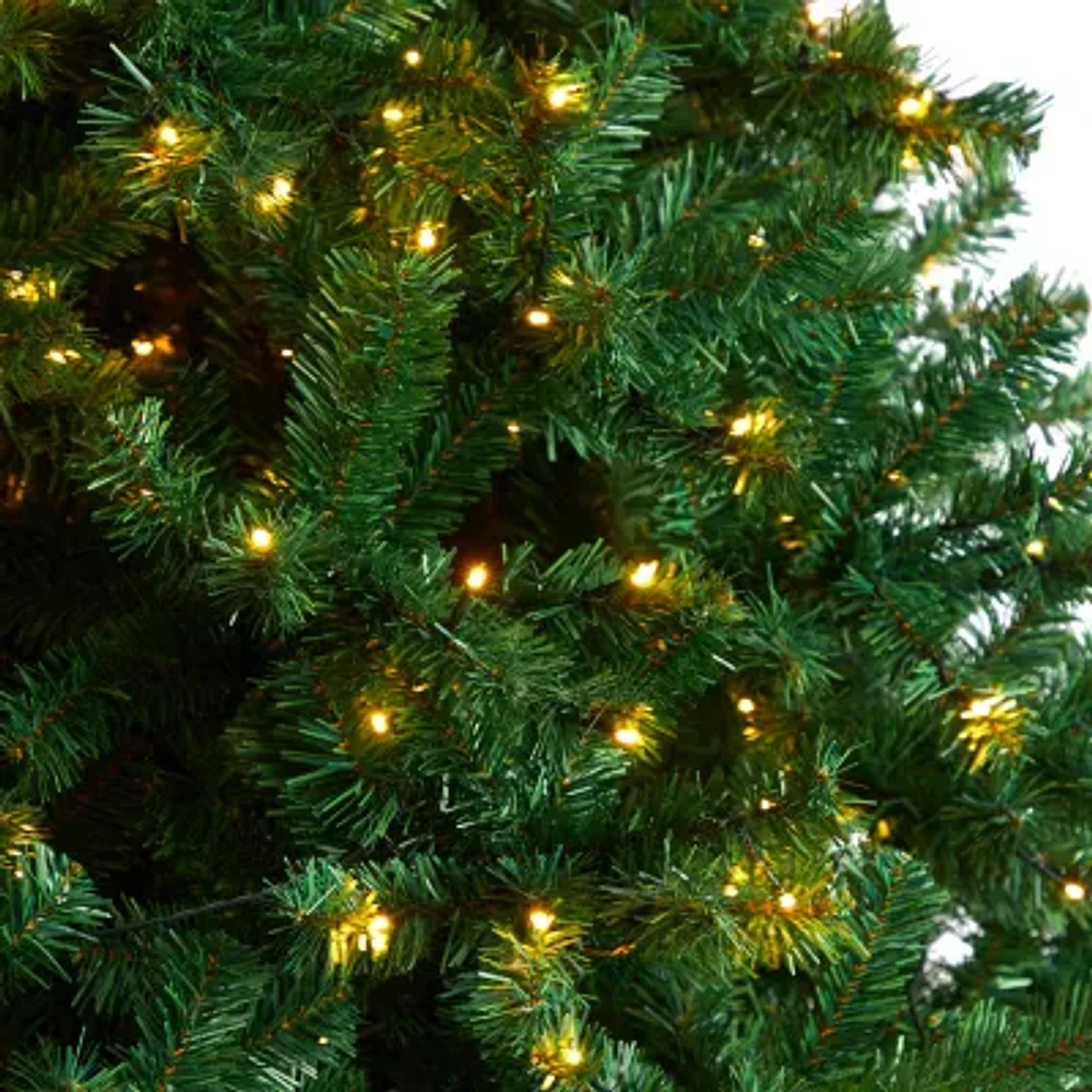 Nearly Natural Northern Tip Faux 9 Foot Pre-Lit Christmas Tree