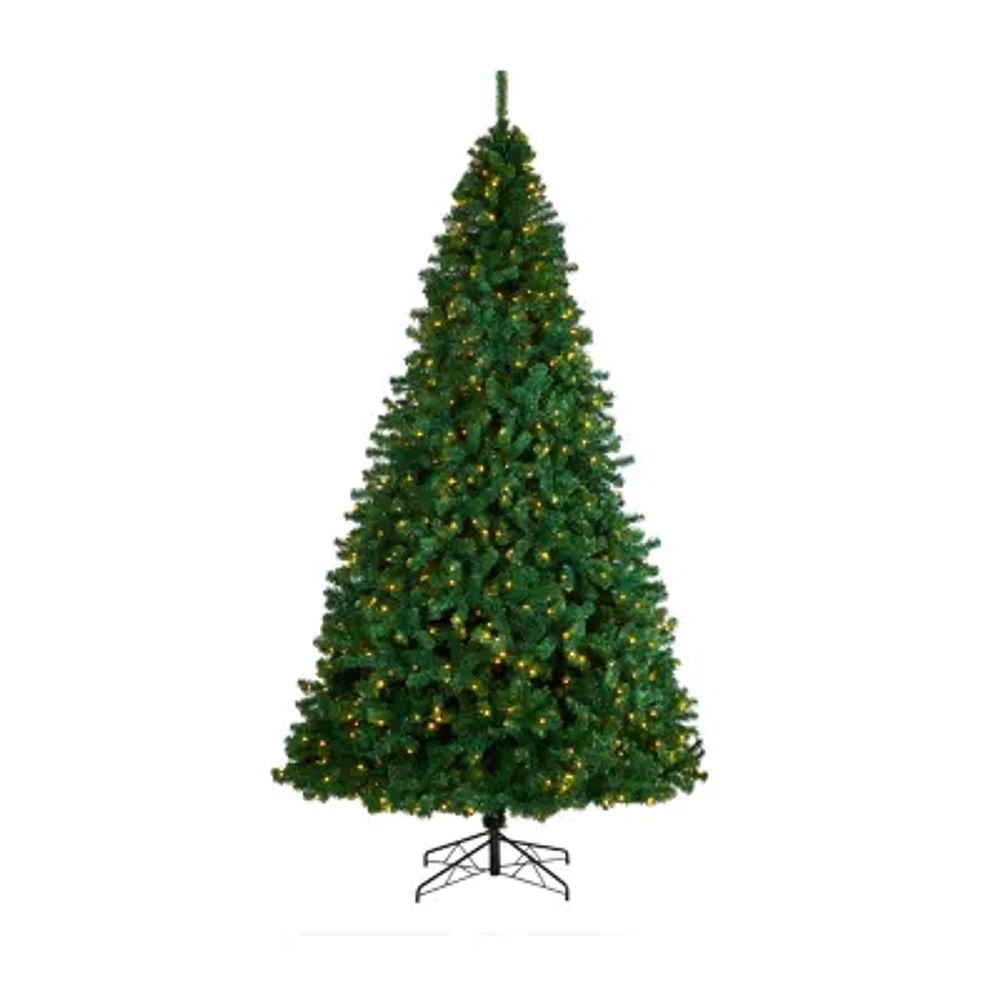 Nearly Natural Faux 10 Foot Pre-Lit Christmas Tree