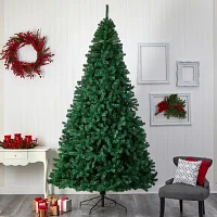 Nearly Natural Faux 10 Foot Pre-Lit Christmas Tree