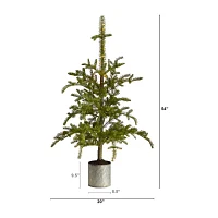 Nearly Natural Pre Faux 4 1/2 Foot Pre-Lit Pine Christmas Tree