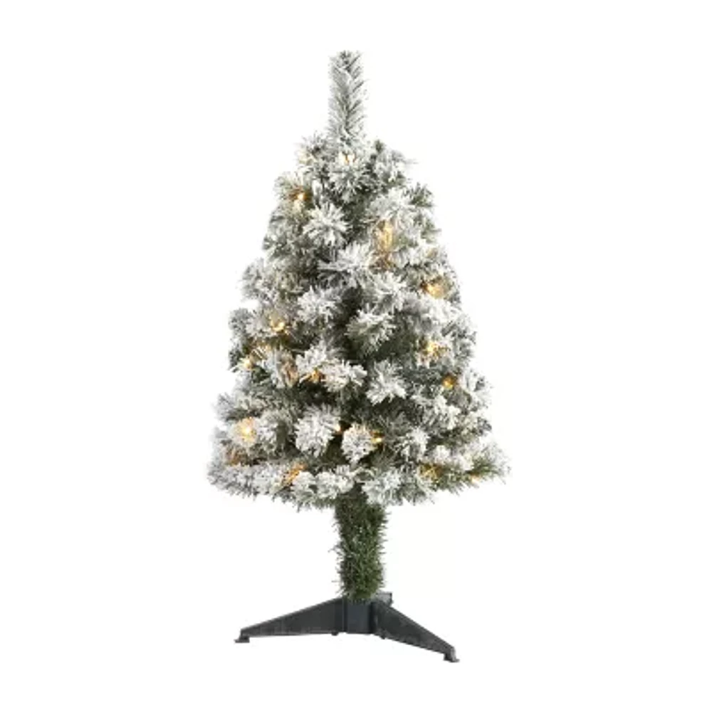 Nearly Natural Faux Douglas 3 Foot Pre-Lit Fir Christmas Tree