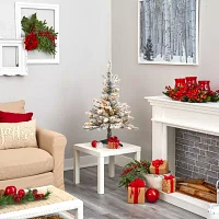 Nearly Natural Faux 3 Foot Pre-Lit Spruce Christmas Tree