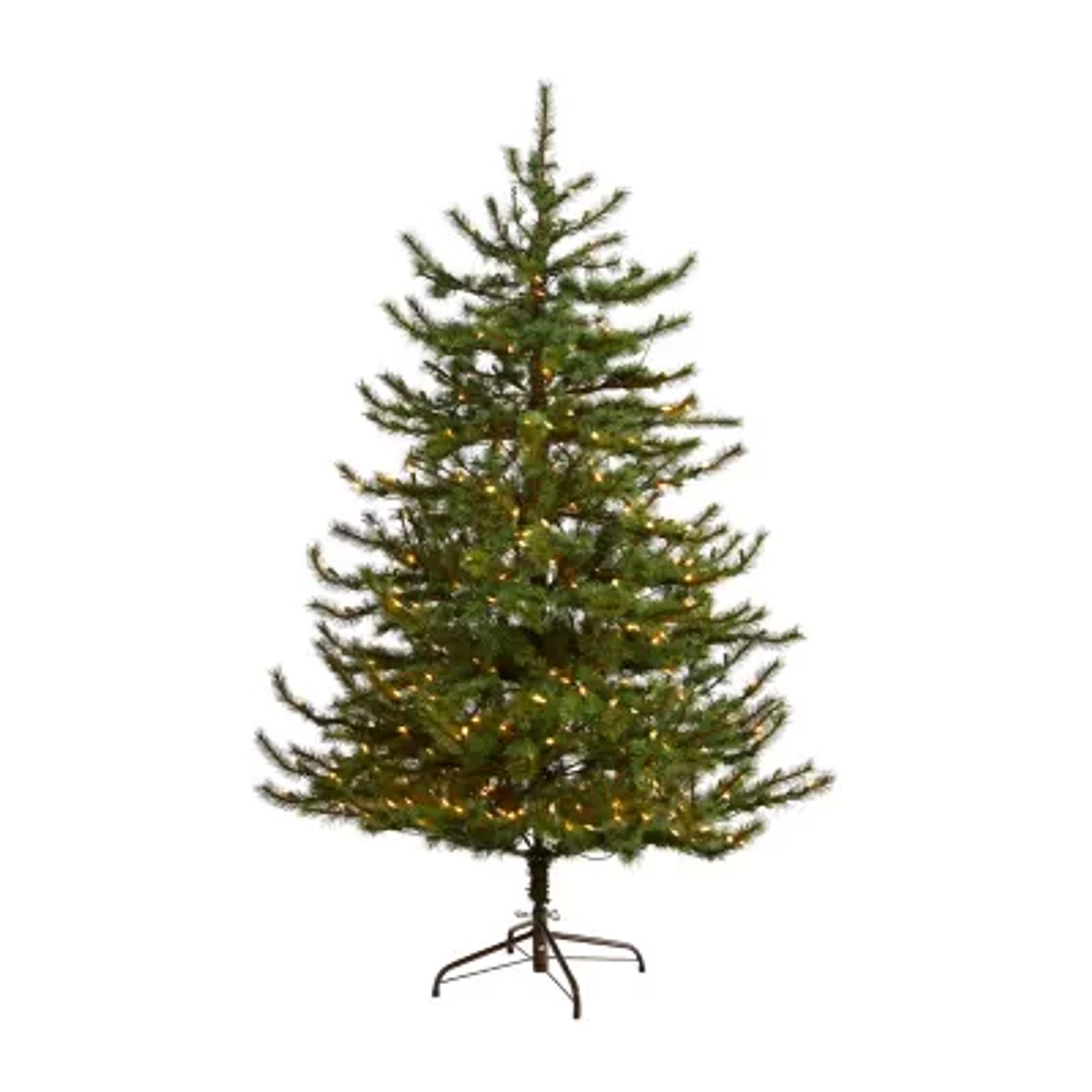 Nearly Natural Faux Foot Pre-Lit Pine Christmas Tree