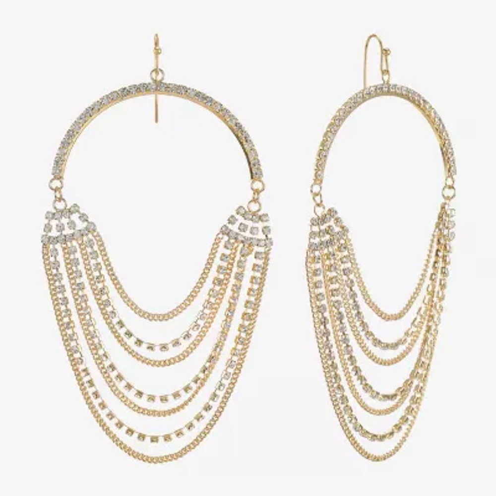 Bijoux Bar Gold Tone Womens Glass Drop Earrings