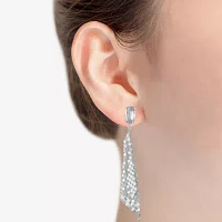 Bijoux Bar Silver Tone Womens Glass Hypoallergenic Drop Earrings