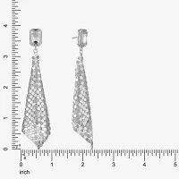 Bijoux Bar Silver Tone Womens Glass Hypoallergenic Drop Earrings