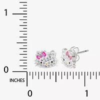 Crystal 8.6mm Bow Hello Kitty Stud Earrings