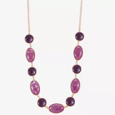 Liz Claiborne Rose Tone Collar Necklace
