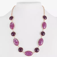 Liz Claiborne Rose Tone Collar Necklace